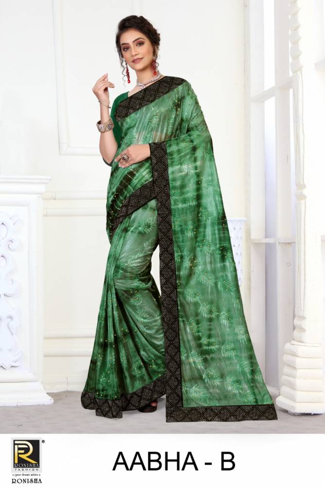 Ronisha Aabha New Latest Fancy Wear Brasso Designer Saree Collection